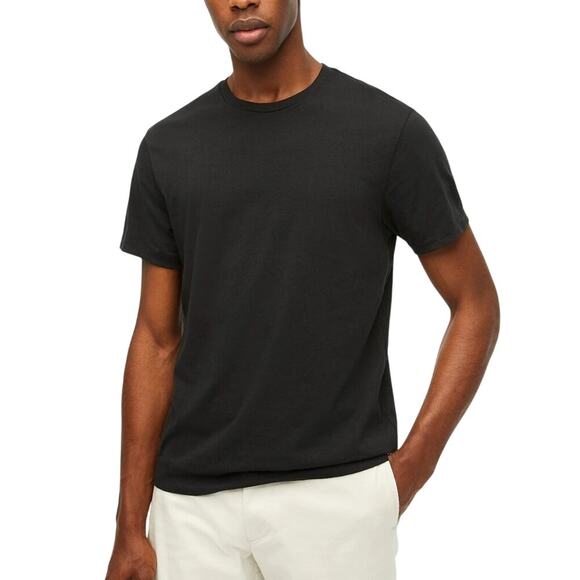 NWT J.Crew Factory Black Cotton Crewneck T-Shirt Men’s M Classic Fit - Picture 1 of 7